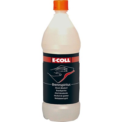 Produktbild von E-COLL - Brennspiritus silikonfrei, Ethylalkohol, 94% Vol. 1L Flasche