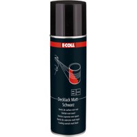 Produktbild von E-COLL - Decklackspray schwarz Matt silikonfrei, temperaturbeständig, 400ml Dos