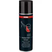 E-COLL Decklackspray schwarz Matt silikonfrei, temperaturbeständig, 400ml Dose Produktbild