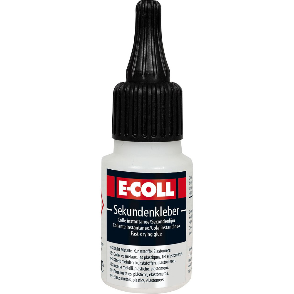 E-COLL Sekundenkleber hochfest temperaturbeständig -50°C - +80°C 20gr Flasche Produktbild img1 L