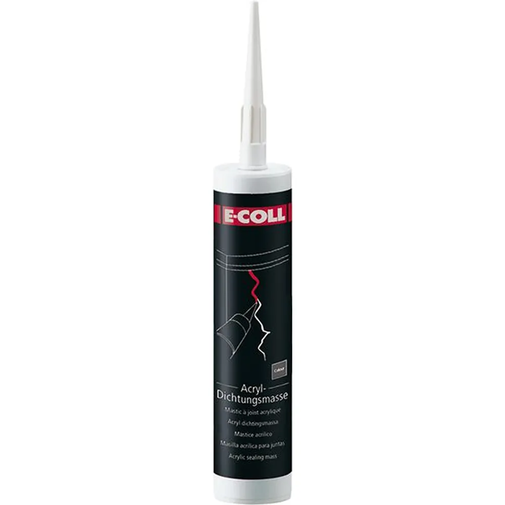 E-COLL Acryl Dichtungsmasse grau einkomponentig, Acryldispersion 310ml Kartusche Produktbild img1 L