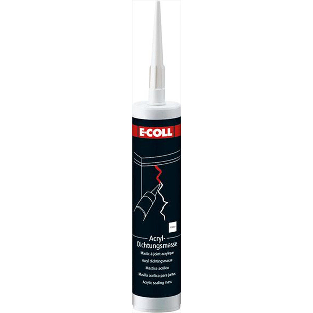 E-COLL Acryl Dichtungsmasse weiß einkomponentig, Acryldispersion 310ml Kartusche Produktbild img1 L