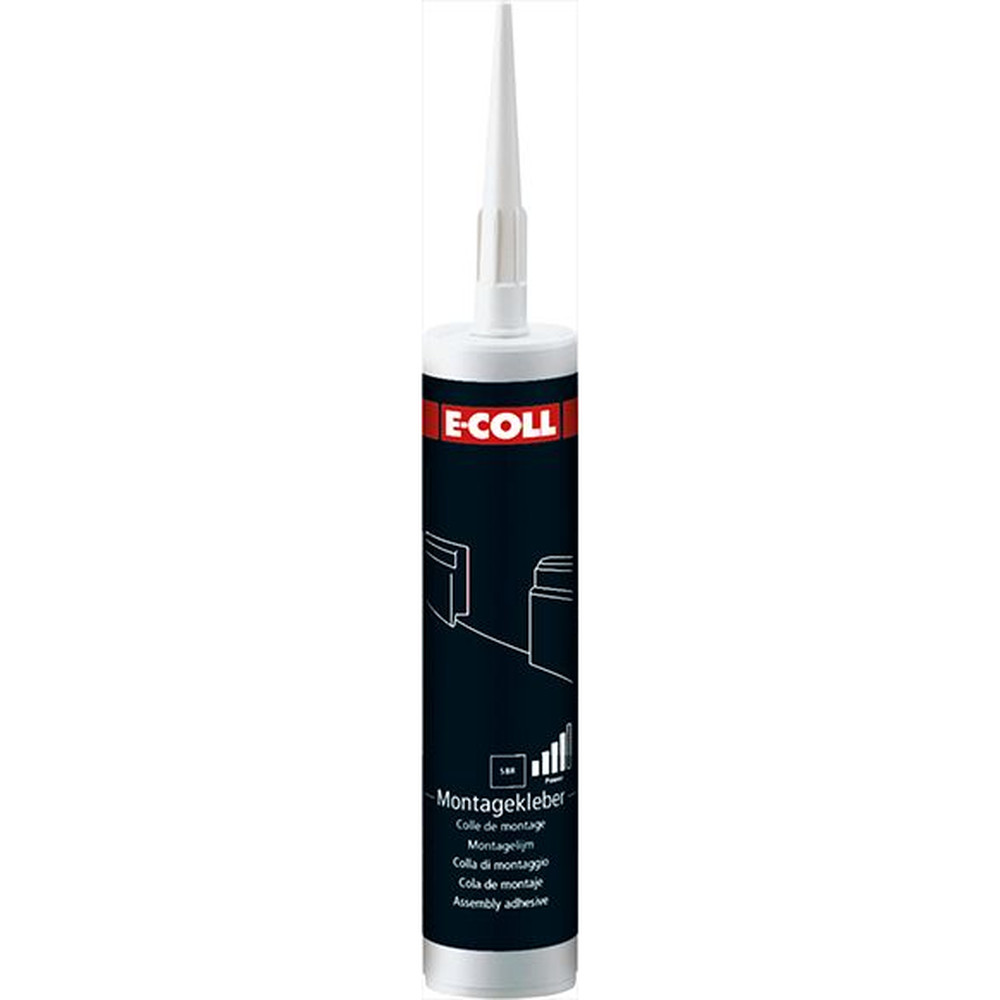 E-COLL Montagekleber auf Kautschukbasis lösemittelhaltig, beige 310ml Kartusche Produktbild img1 L