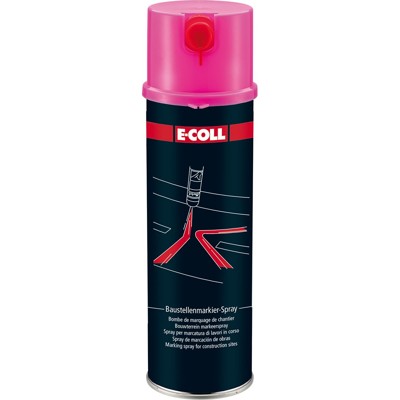 Produktbild von E-COLL - Baustellen-Markierspray Acrylatbasis mit Schreibdüse blau 500ml Dose