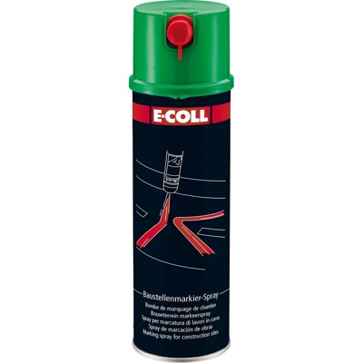 Produktbild von E-COLL - Baustellen-Markierspray Acrylatbasis mit Schreibdüse blau 500ml Dose