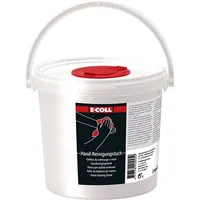 E-COLL Handreinigungstücher 25x25cm mit leichter Reinigungslösung 72 Stück Eimer Produktbild