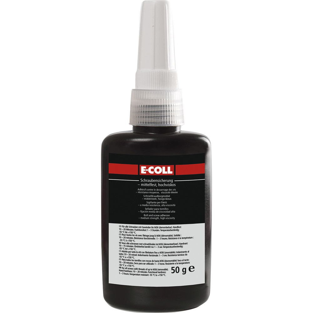 E-COLL Schraubensicherung dblau mittelfest, hochviskos silikonfrei 50ml Flasche Produktbild img1 L