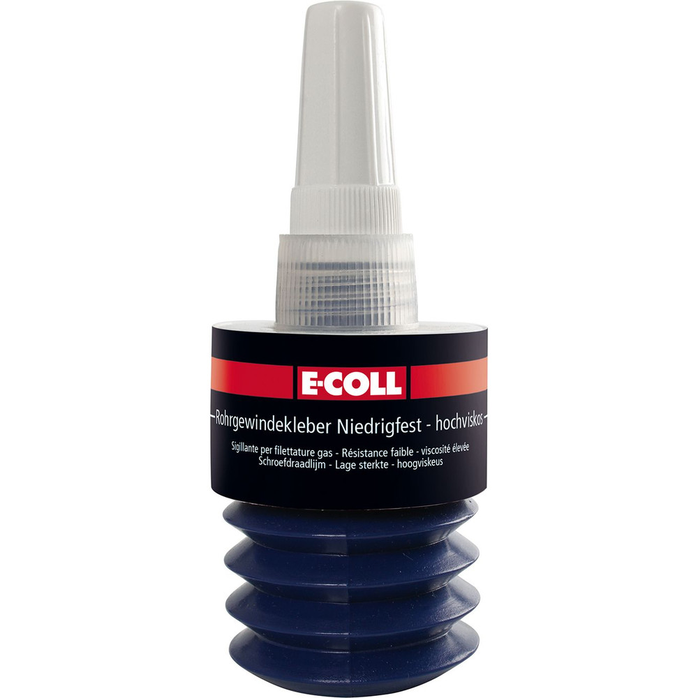 E-COLL Rohrgewindekleber niedrigfest, hochviskos, silikonfrei 50ml Flasche Produktbild img1 L
