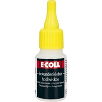 Produktbild von E-COLL - Sekundenkleber hochviskos dickflüssig, für poröse Flächen 20gr Flasche