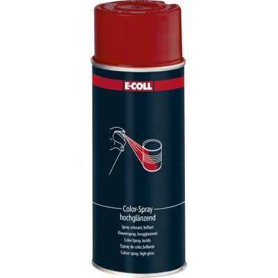 Produktbild von E-COLL - Buntlack Colorspray hochglänzend Alkydharz 400ml Spraydose feuerrot