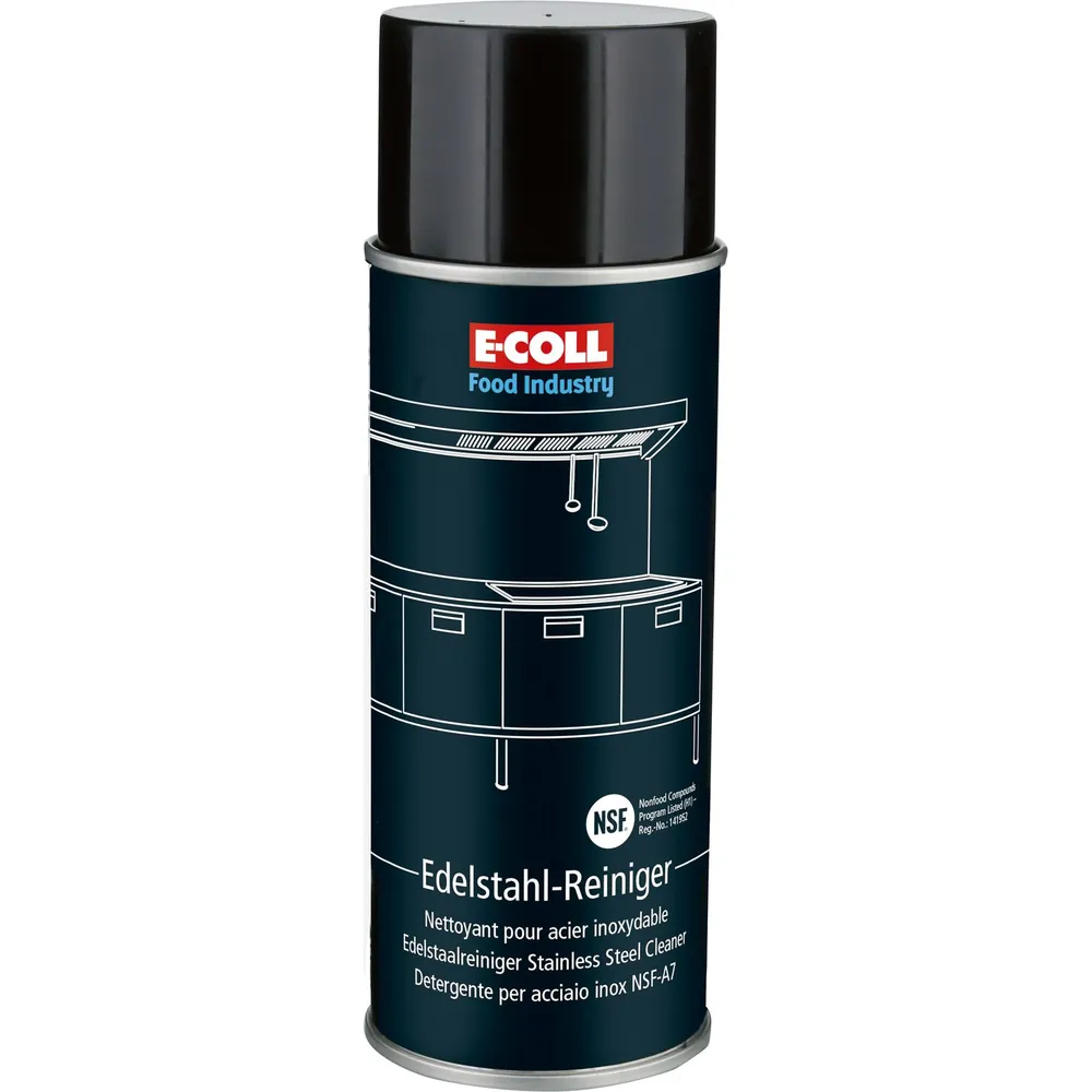 E-COLL Edelstahlreiniger mit NSF-A7 Lebensmittelbereiche Zulassung 400ml Dose Produktbild img1 L