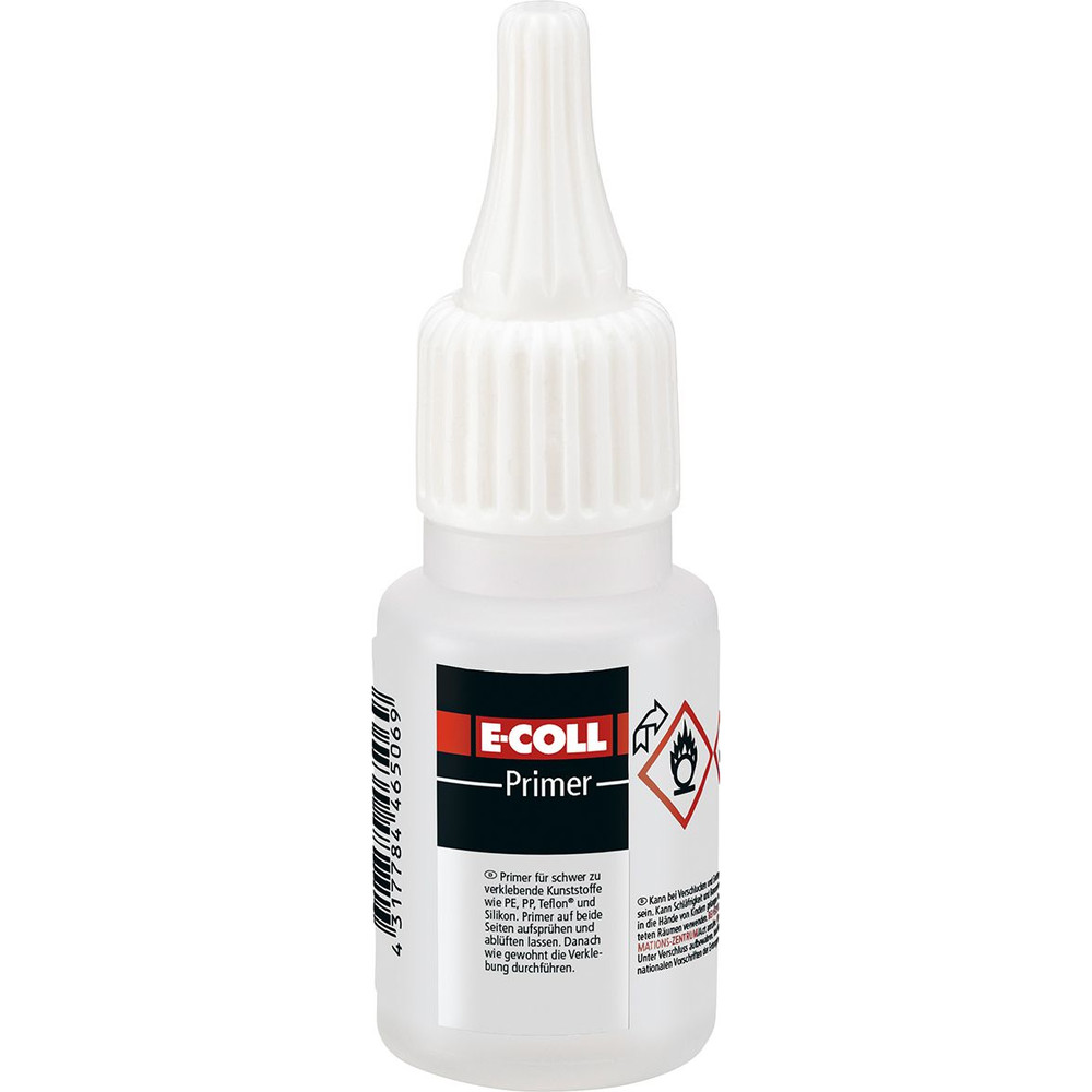 E-COLL Kunststoff Klebeset silikonfrei 20gr Ethyl-CA Kleber 15ml Primer Produktbild img1 L