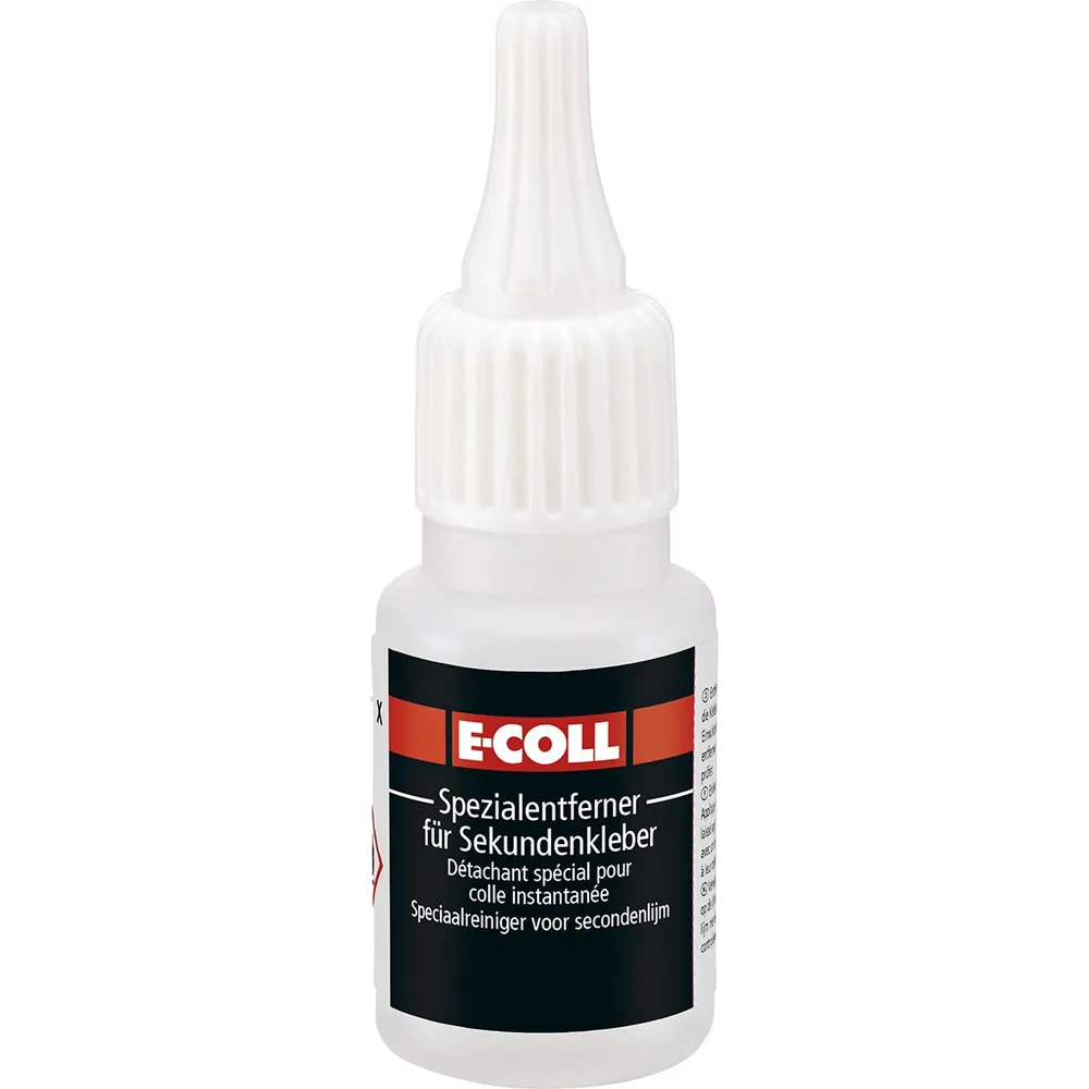 E-COLL Spezialentferner für Sekundenklebstoff silikonfrei 20ml Flasche Produktbild img1 L