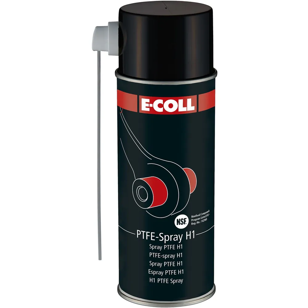 E-COLL PTFE-Spray NSF-H1 Zulassung fett-/silikon-/harz-/säurefrei 400ml Dose Produktbild img1 L