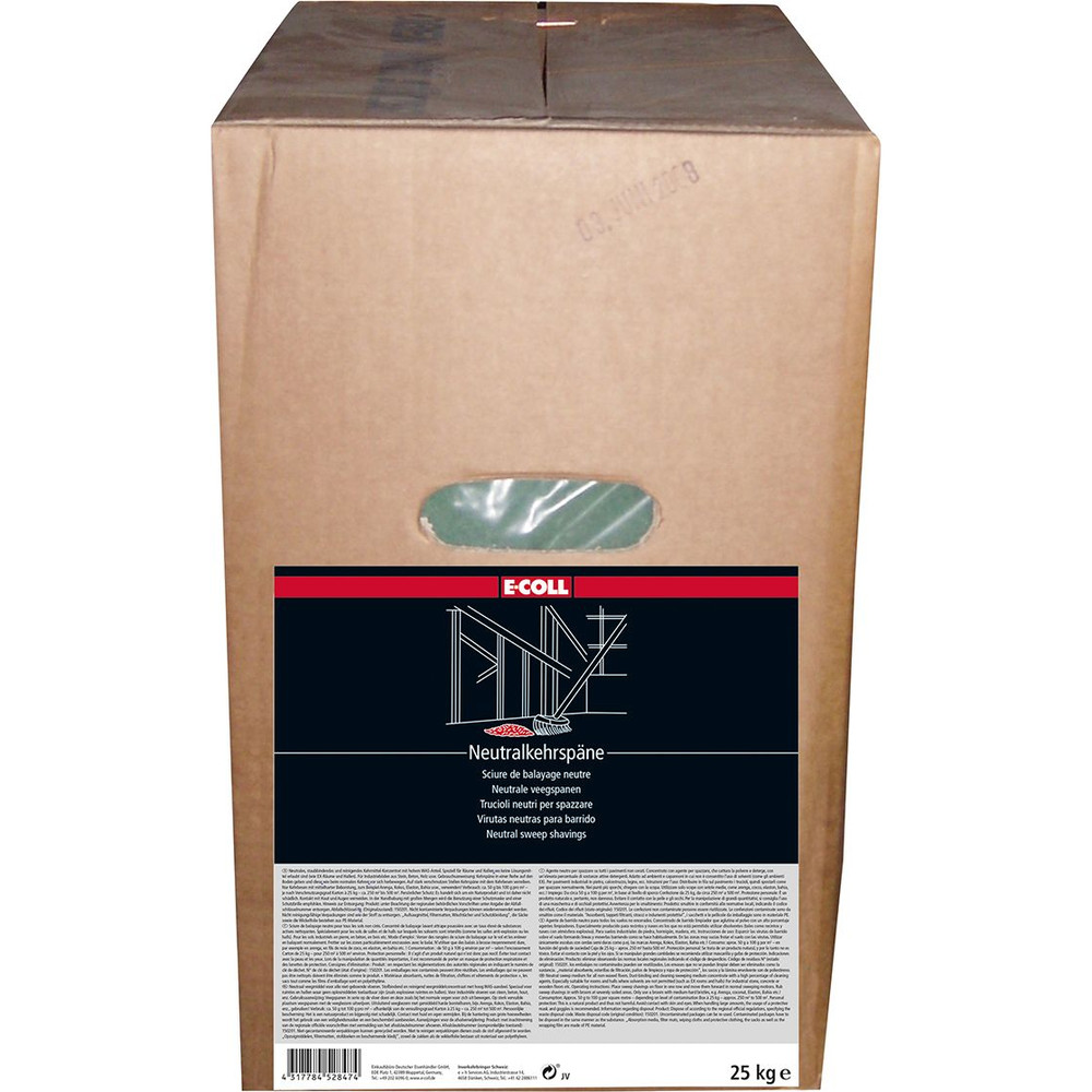 E-COLL Neutralkehrspäne grün lösemittelfrei staubbindend reinigend 25kg Karton Produktbild img1 L