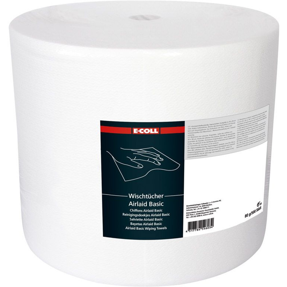 E-COLL Wischtuch Airlaid Basic Zellstoffvlies, 500 Stück 30 x 38cm Produktbild img1 L