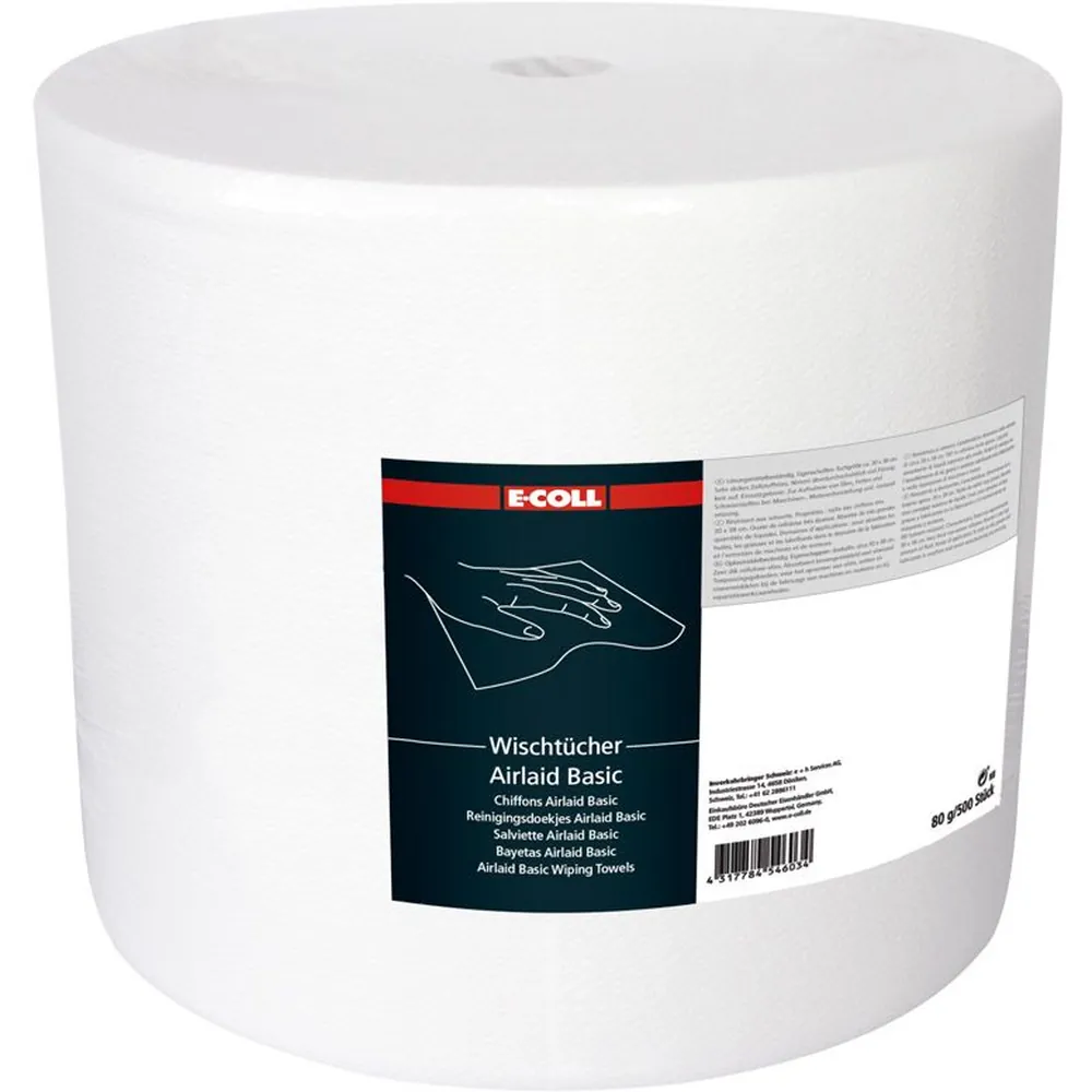 E-COLL Wischtuch Airlaid Basic Zellstoffvlies, 500 Stück 30 x 38cm Produktbild img1 L