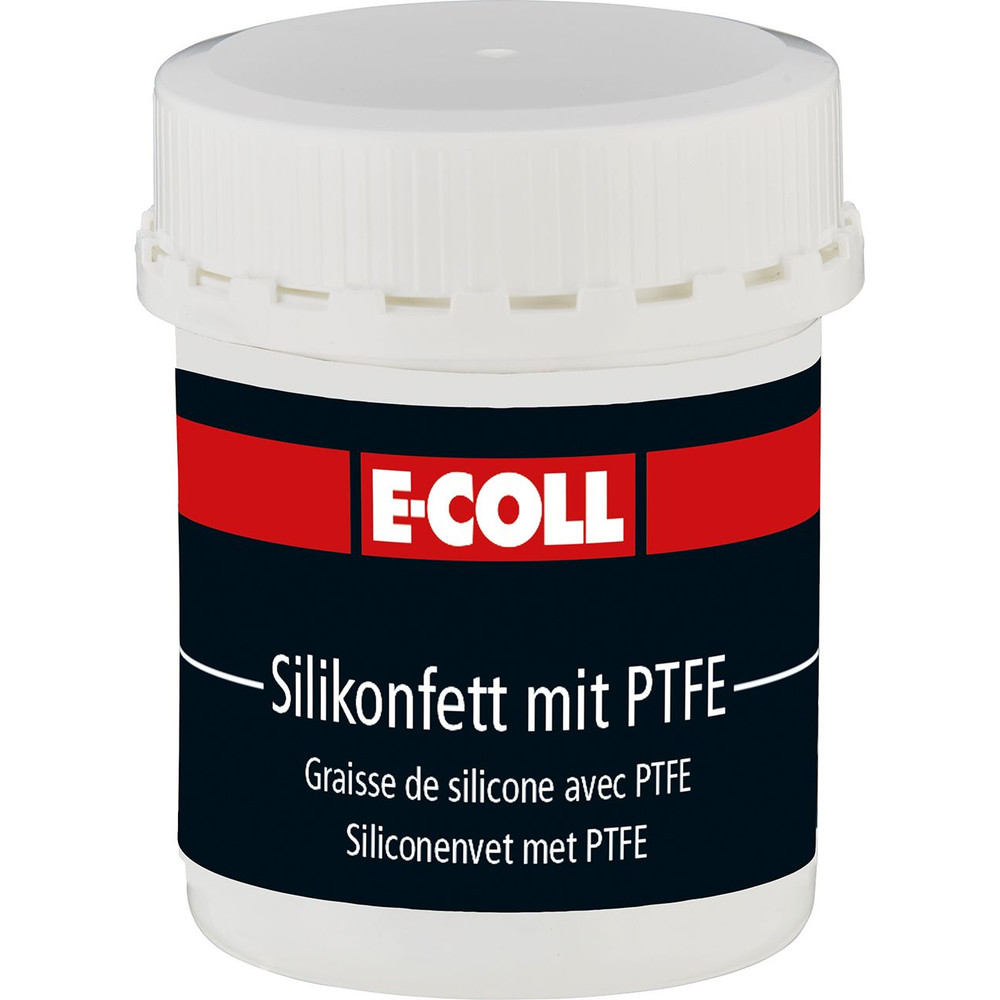 E-COLL Silikonfett mit PTFE farblos, Lebensmitteleignung, 80g Dose Produktbild img1 L