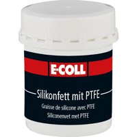 Produktbild von E-COLL - Silikonfett mit PTFE farblos, Lebensmitteleignung, 80g Dose