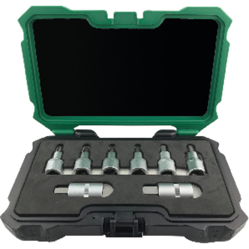 FORTIS Einsatz-Garnitur 1/2" 8-teilig Innensechskant 5-17mm Produktbild img1 L