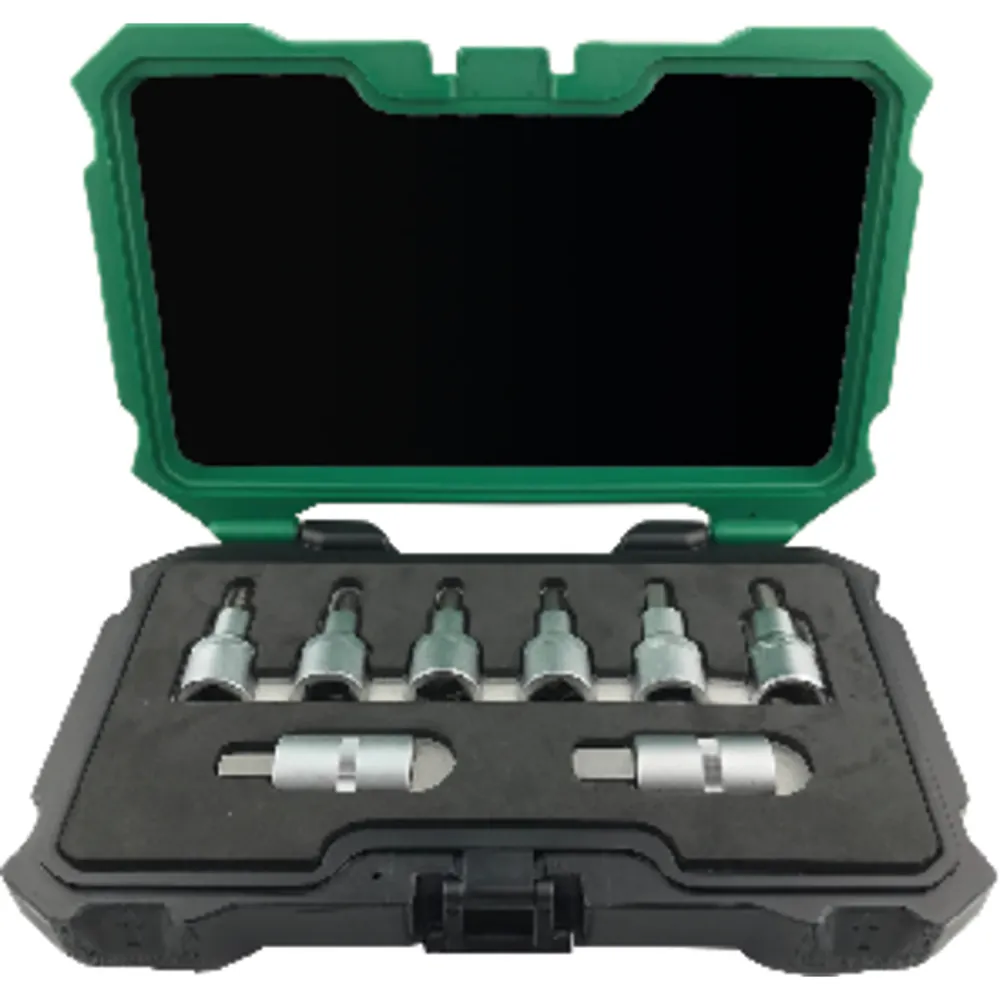 FORTIS Einsatz-Garnitur 1/2" 8-teilig Innensechskant 5-17mm Produktbild img1 L