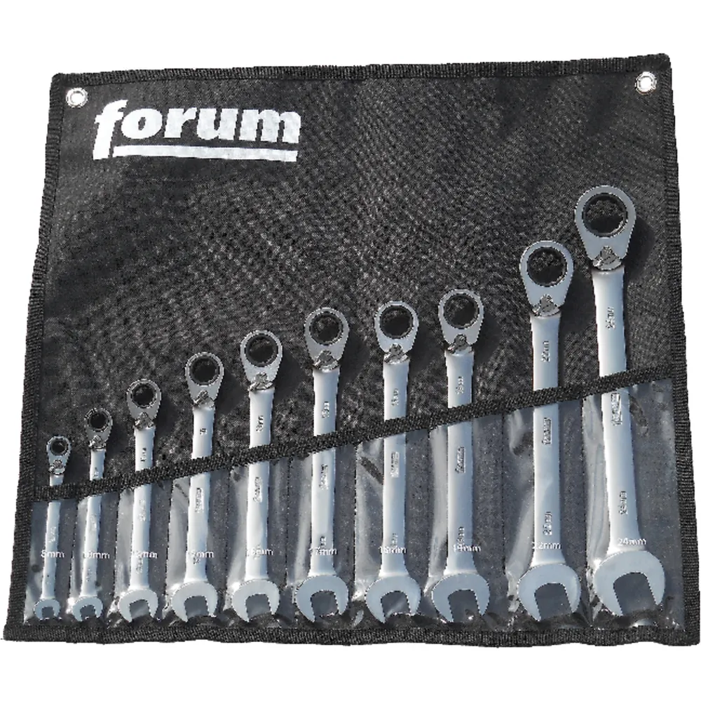 forum Maulschlüssel mit Ringratsche 10-teilig umsch. 8-24mm Produktbild img1 L