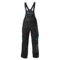 FORTIS Latzhose BASIC 24, schwarz/Türkis-blau Produktbild