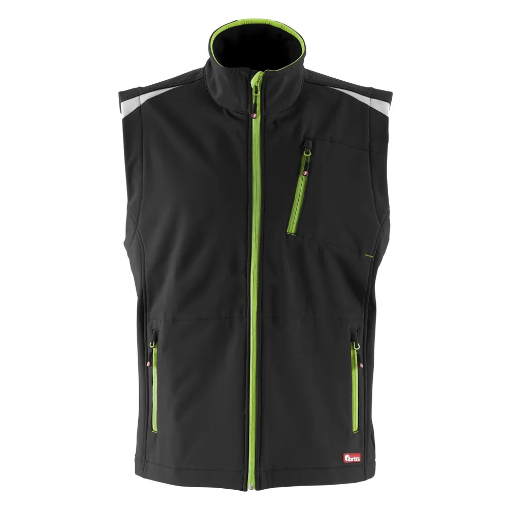 FORTIS Wetter- und Kälteschutzweste BASIC 24, schwarz/Lime grün Produktbild img1 L