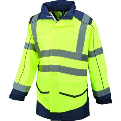 Produktbild von format - Warnregenjacke Whistler, warngelb/marineblau, Größe XL