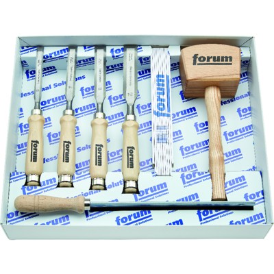 Produktbild von forum® - Werkzeugsatz für Holzbearbeitung 7-teilig
