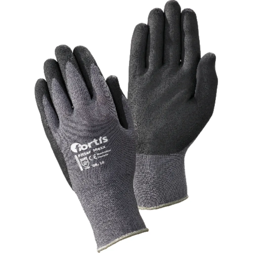 FORTIS Strick-Schutzhandschuh Fitter Maxx, anthrazitgrau/grau Produktbild img1 L