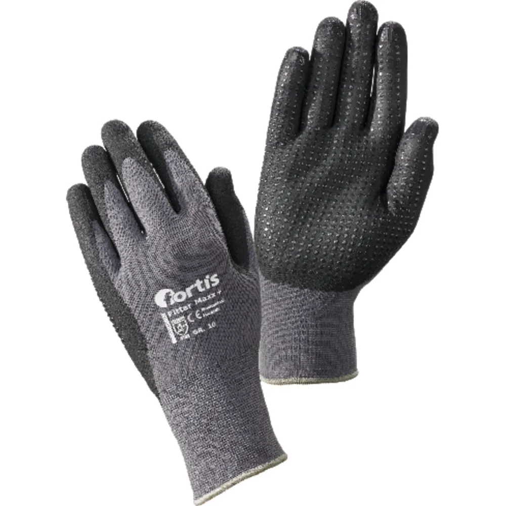 FORTIS Strick-Schutzhandschuh Fitter Maxx Plus, grau/anthrazitgrau Produktbild img1 L