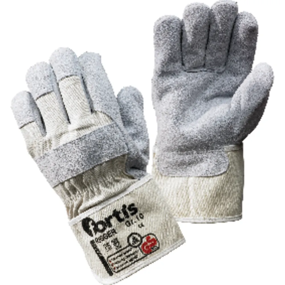 FORTIS Handschuh Rigger, Rindspaltleder, Größe 10, 12 Paar Produktbild img1 L