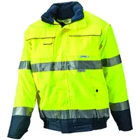 FORMAT Warnjacke Comfort, Größe 4XL, warngelb/marineblau Produktbild