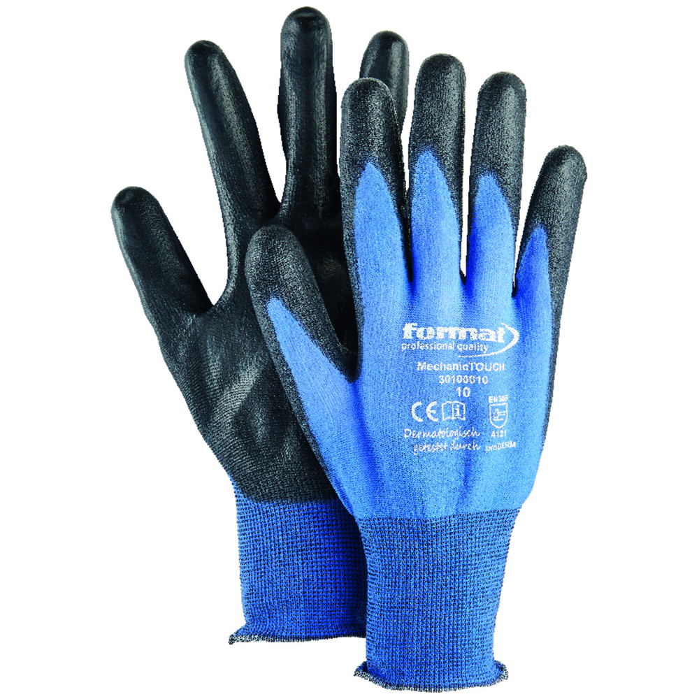 FORMAT Montagehandschuh MechanicTOUCH Kat. II, blau/schwarz Produktbild img1 L
