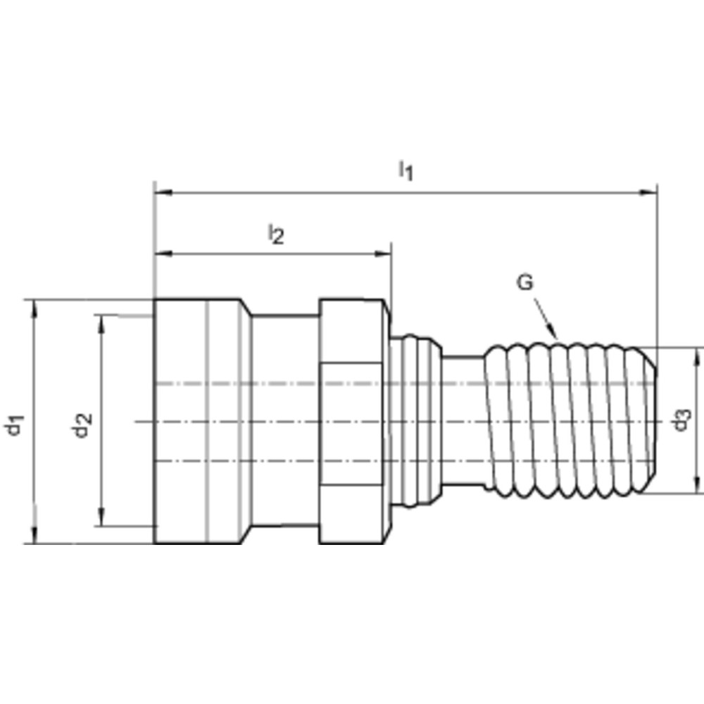 FORMAT Anzugsbolzen Ott SK40-M16 mit Bohrg. Produktbild img2 L