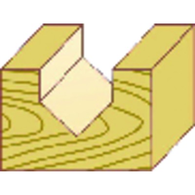 Produktbild von FORTIS - V-Nutfräser HW 16x12,7x45 S8