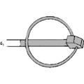 Produktbild von E-NORMpro - Klappstecker leichte Ausführung DIN 11023 Stahl galvanisch verzinkt