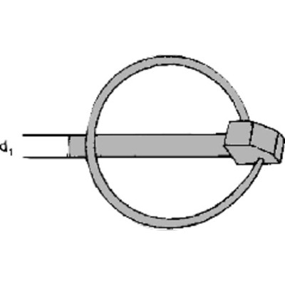 Produktbild von E-NORMpro - Klappstecker leichte Ausführung DIN 11023 Stahl galvanisch verzinkt