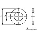 Produktbild von E-NORMpro - Flache Scheiben-Prod.kl.A, ohne Fase, DIN 125 Stahl 140HV galv.verz