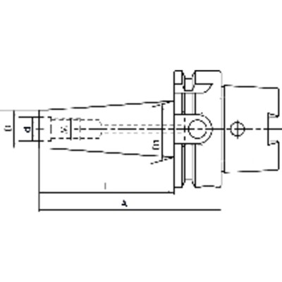 Produktbild von FORTIS - Aufnahme für Einschraubfräser DIN 69893 A HSK-A63 M8x75mm