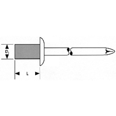 Produktbild von FORTIS - Blindniet Standard Flachrundkopf 4 x 14mm, 100 Stück