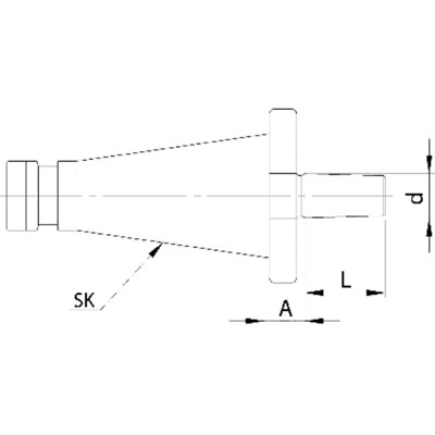 Produktbild von FORTIS - Bohrfutteraufnahme DIN 2080 SK40-B16