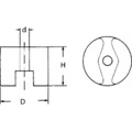 Produktbild von FORTIS - Knopfmagnet 31,8x25,4mm