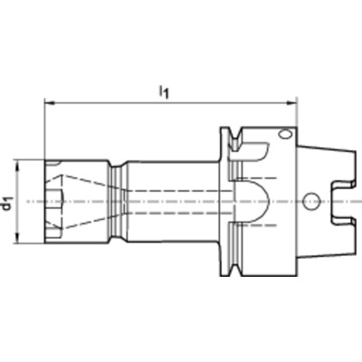 Produktbild von FORTIS - Spannzangenfutter Mini ER DIN 69893A HSK-A63 16x160mm