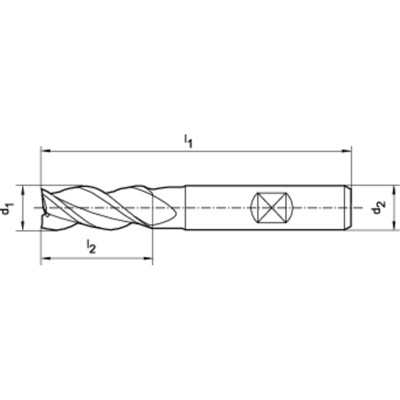 Produktbild von FORMAT - Schaftfräser kurz DIN 844 Form B HSS Co8 ø10mm