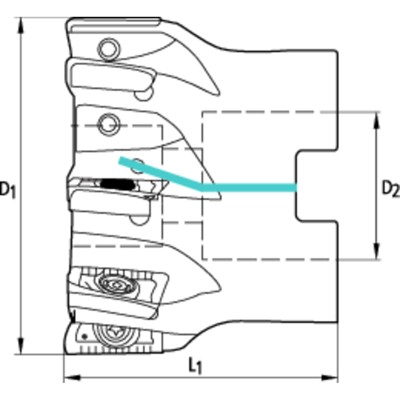 Produktbild von ForFine - Eckfräser 90° ø100mm Z12 für AP.1003 Aufst.