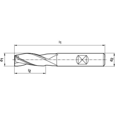 Produktbild von FORMAT - Schaftfräser kurz WN VHM Typ W Schaft HB Z2 25° 5mm