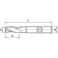 Produktbild von FORMAT - Schaftfräser lang DIN 6527 VHM TiAlN Z3 Schaft HB ø12mm