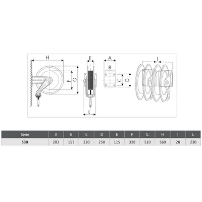 Produktbild von ELMAG - INDUSTRIE Schlauchtrommel 530/400